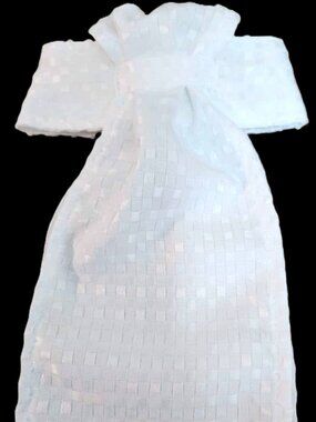 STOCK TIE for Equestrians Pre-Tied WHITE Squares OSFA New by ORNAMENTS